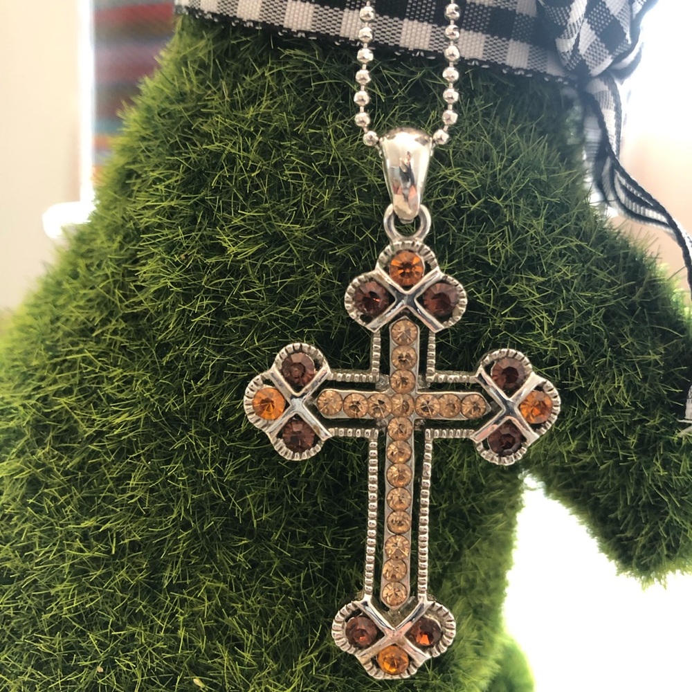 Brown Rhinestone Necklace